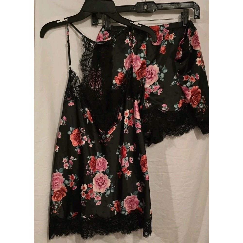 INC International Concepts Lace-Trim Satin Cami & Shorts Sleep Set Size XXL